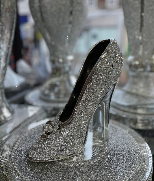 Crushed Diamond High Heel Shoe Ornament