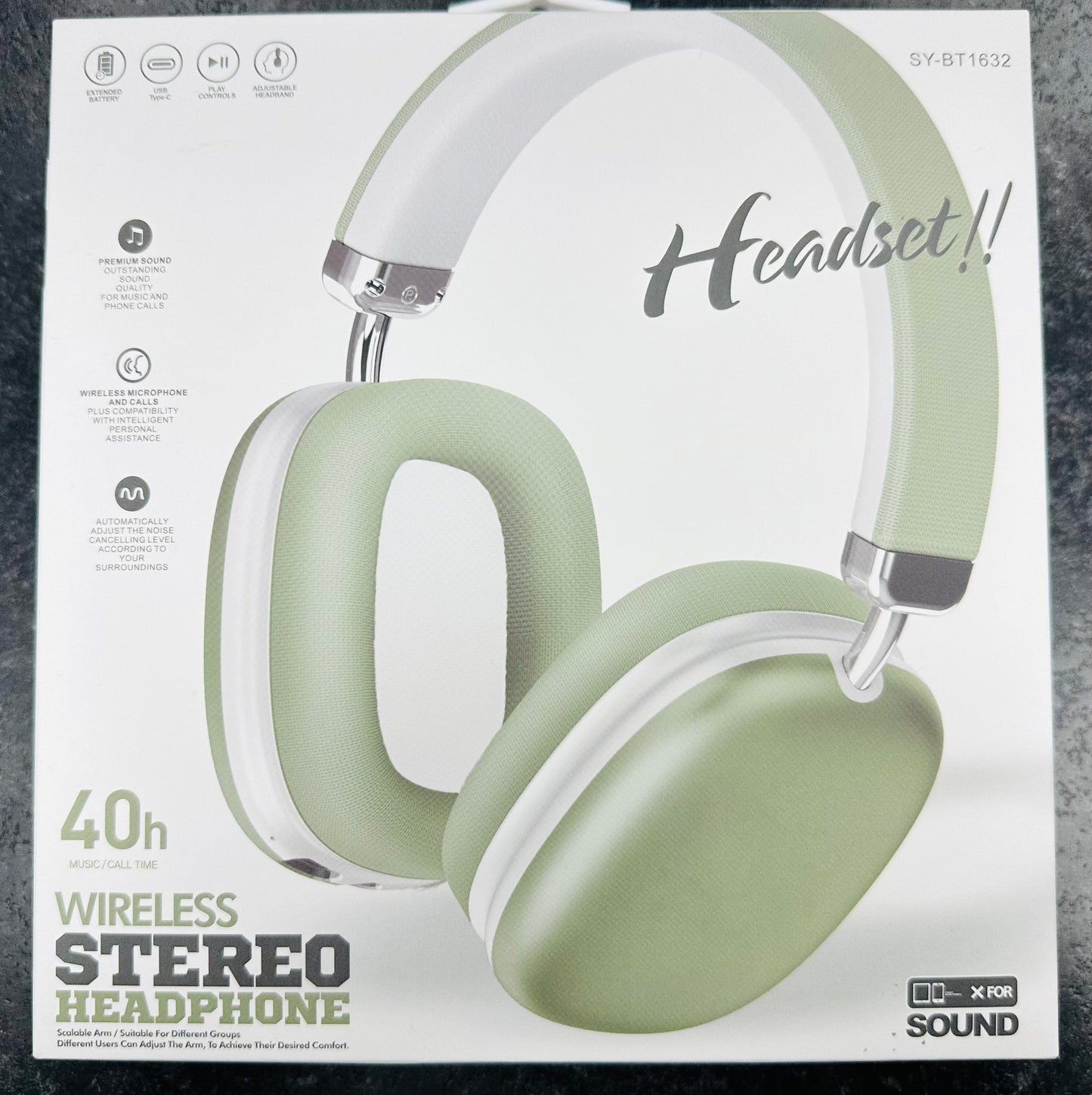 Wireless Stereo Headphone (Green)