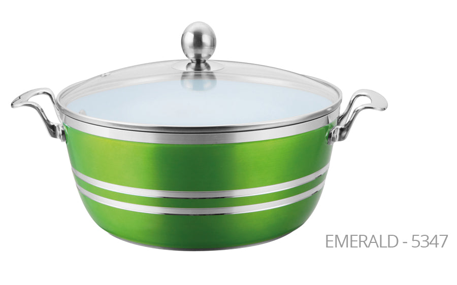 5pc Metallic Die-Cast Stockpot Set (Emarald)