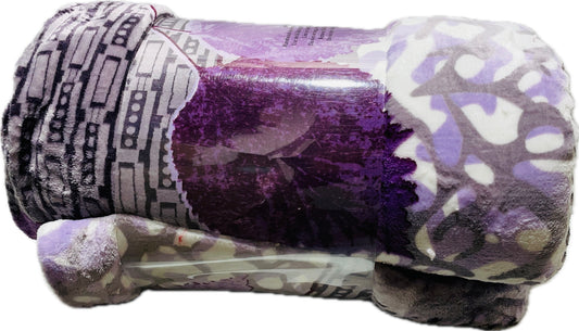 Dreamers Mink Throw Purple & White