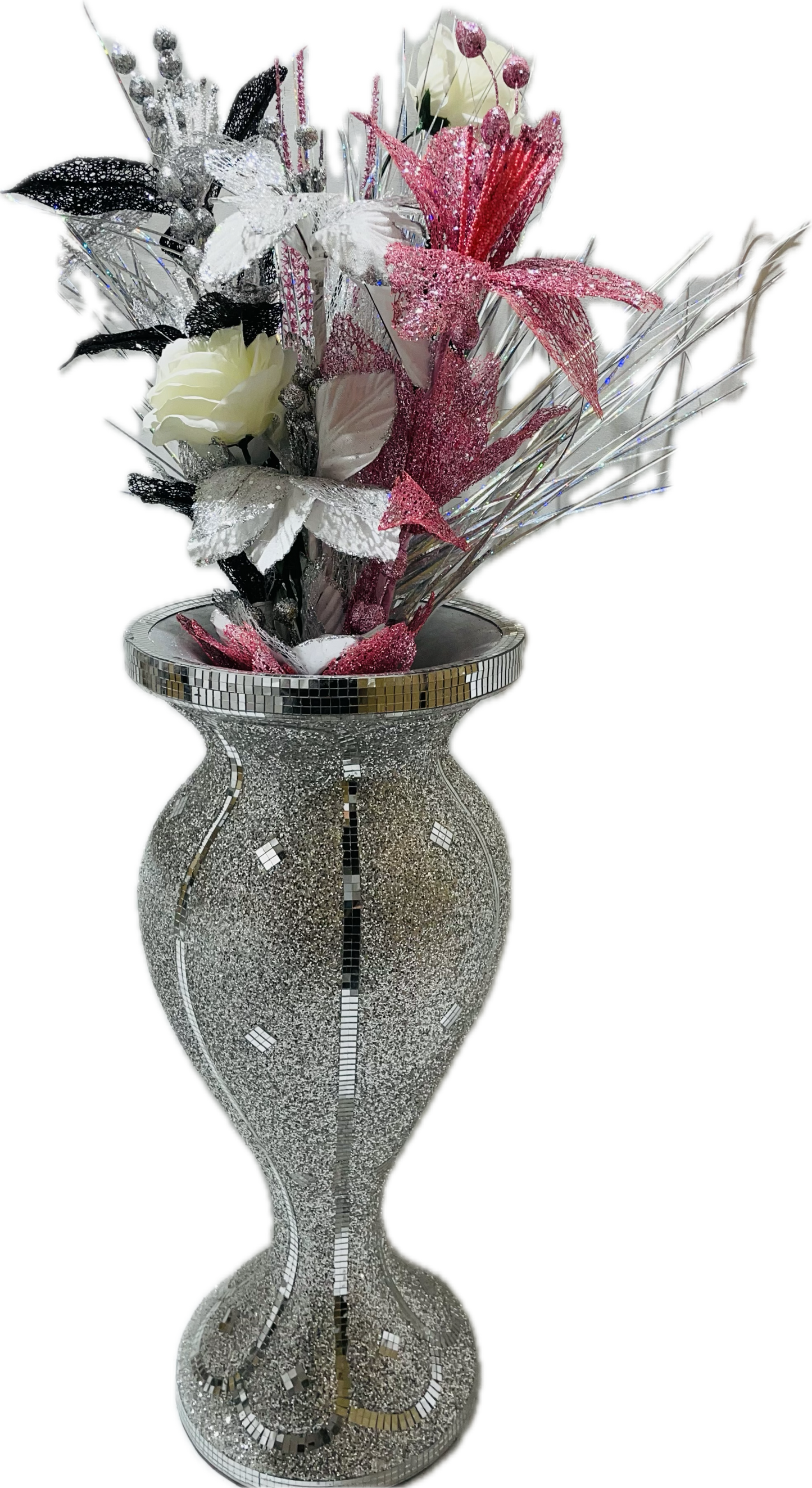 60cm Sparkle Flower Vase (Silver)#7