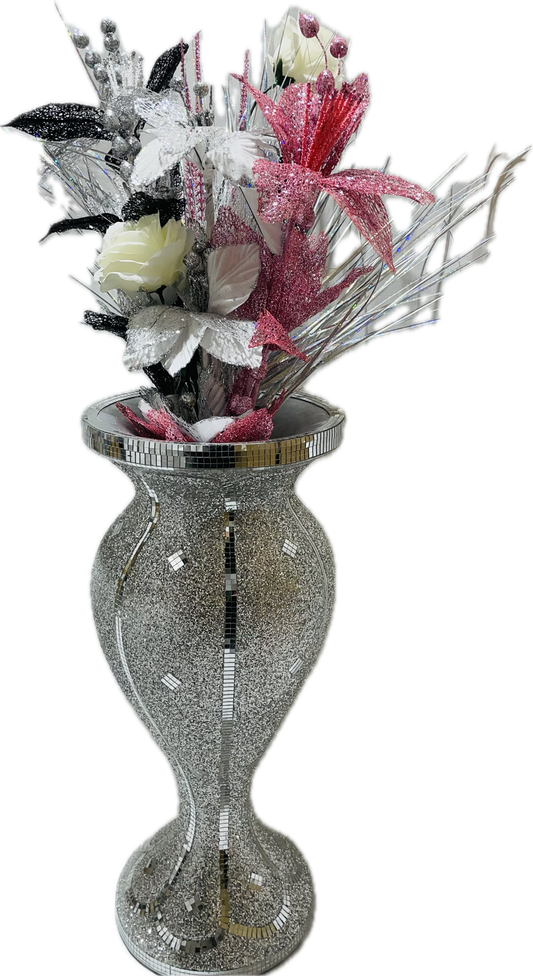 60cm Sparkle Flower Vase (Silver)#7