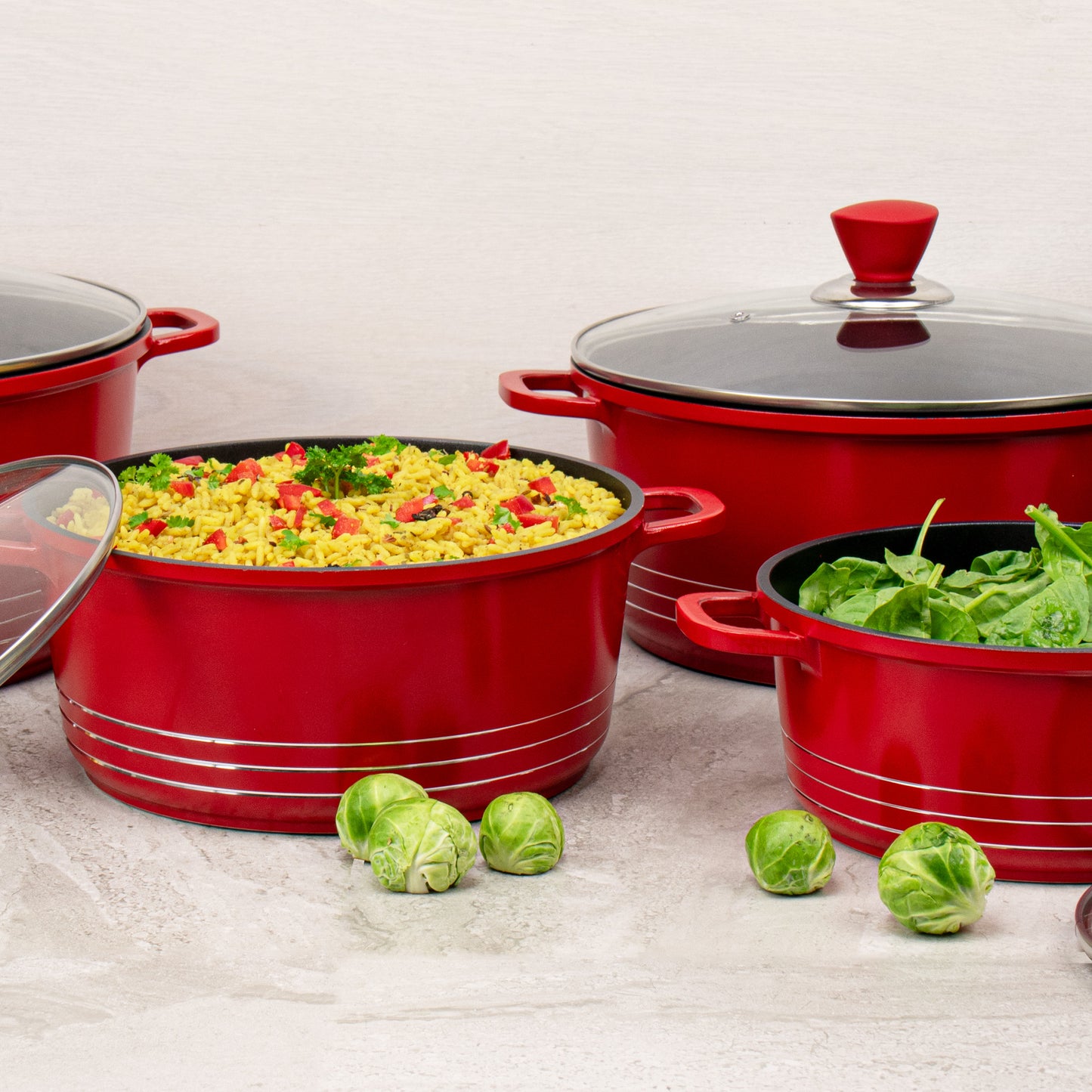 Laria Die-Cast Stockpot Set 4pc