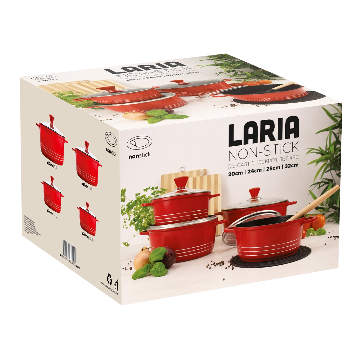 Laria Die-Cast Stockpot Set 4pc