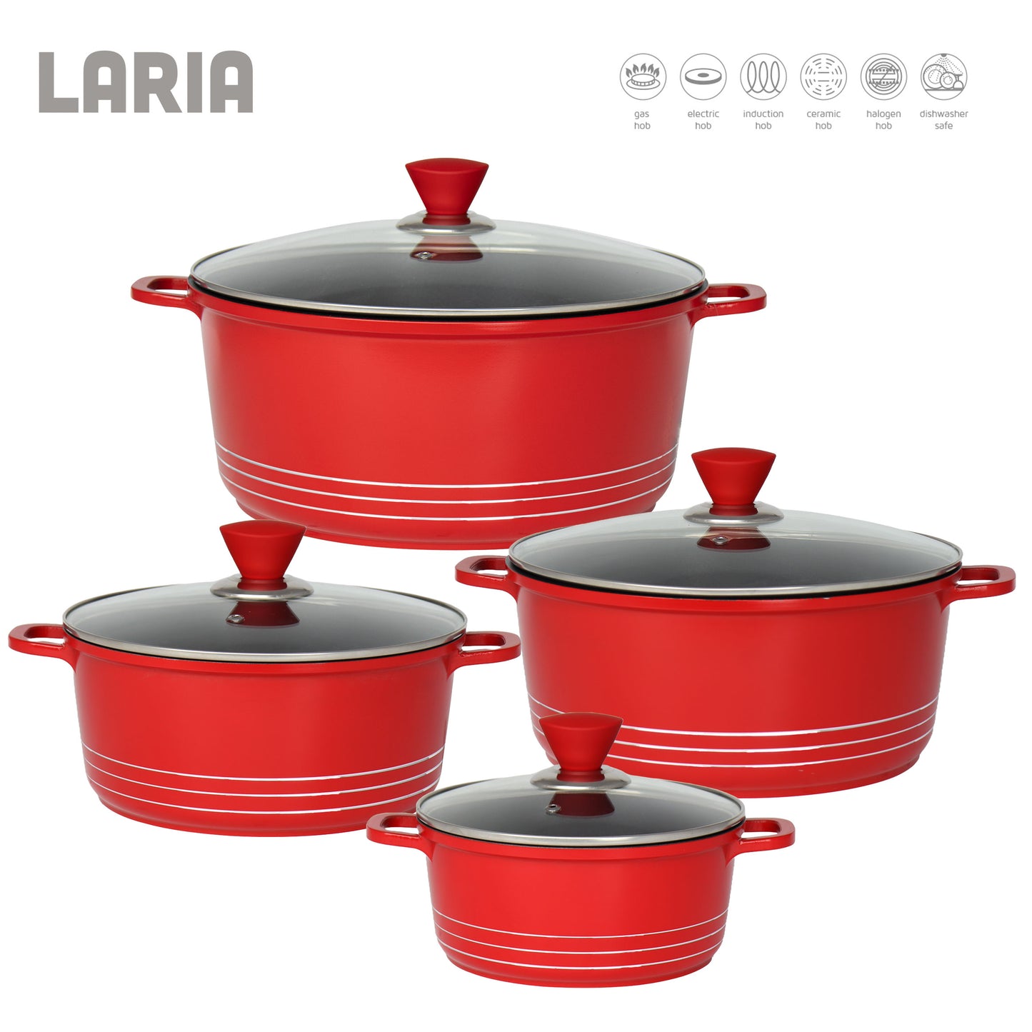 Laria Die-Cast Stockpot Set 4pc