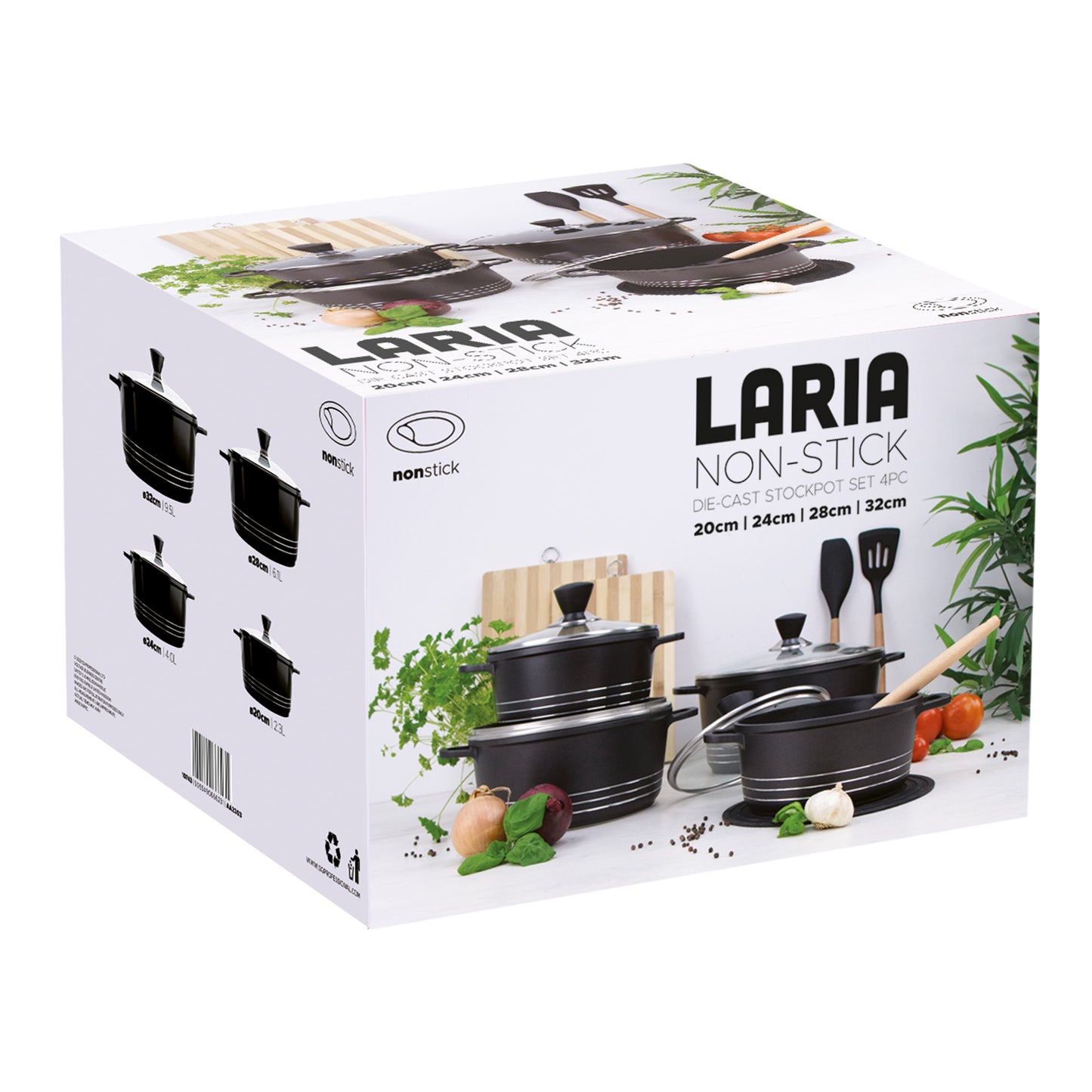 Laria Die-Cast Stockpot Set 4pc