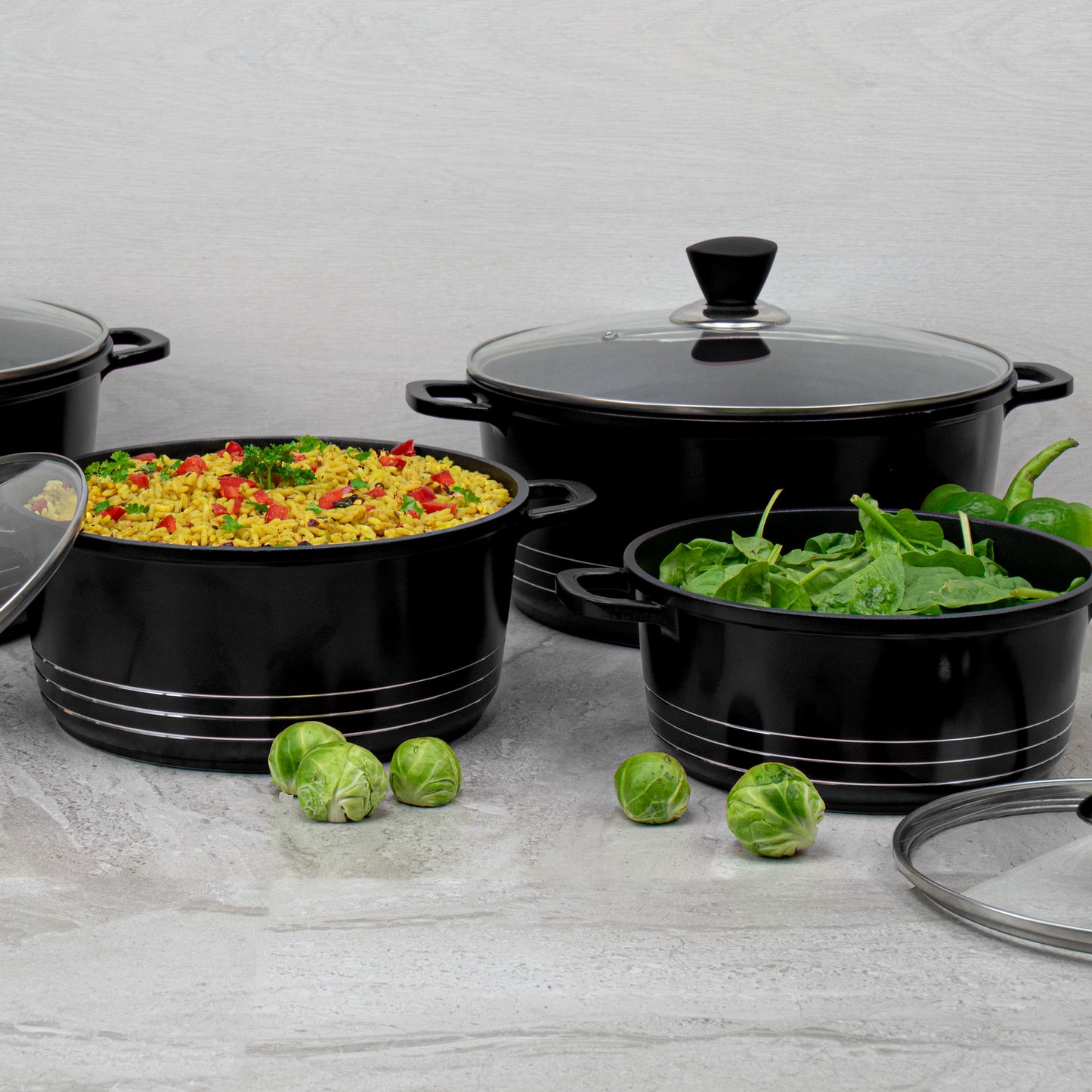 Laria Die-Cast Stockpot Set 4pc