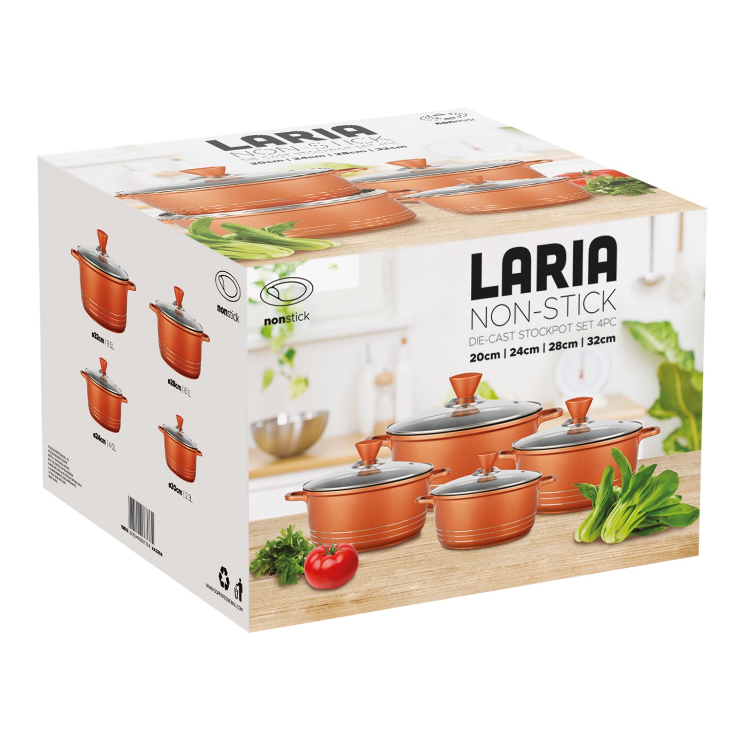 Laria Die-Cast Stockpot Set 4pc