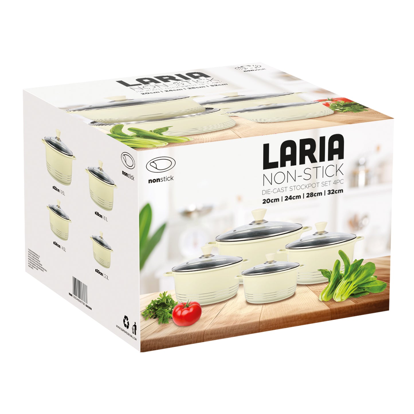 Laria Die-Cast Stockpot Set 4pc