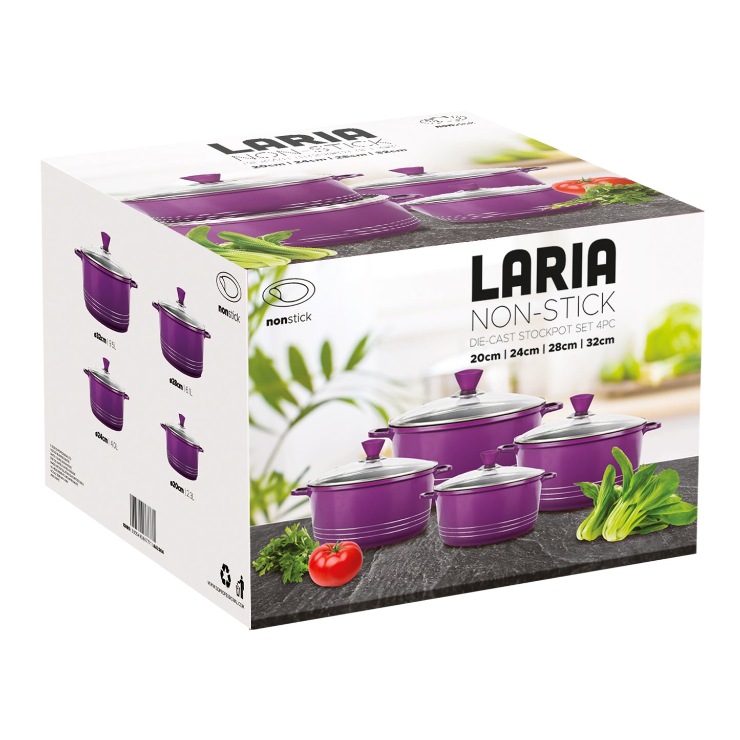 Laria Die-Cast Stockpot Set 4pc