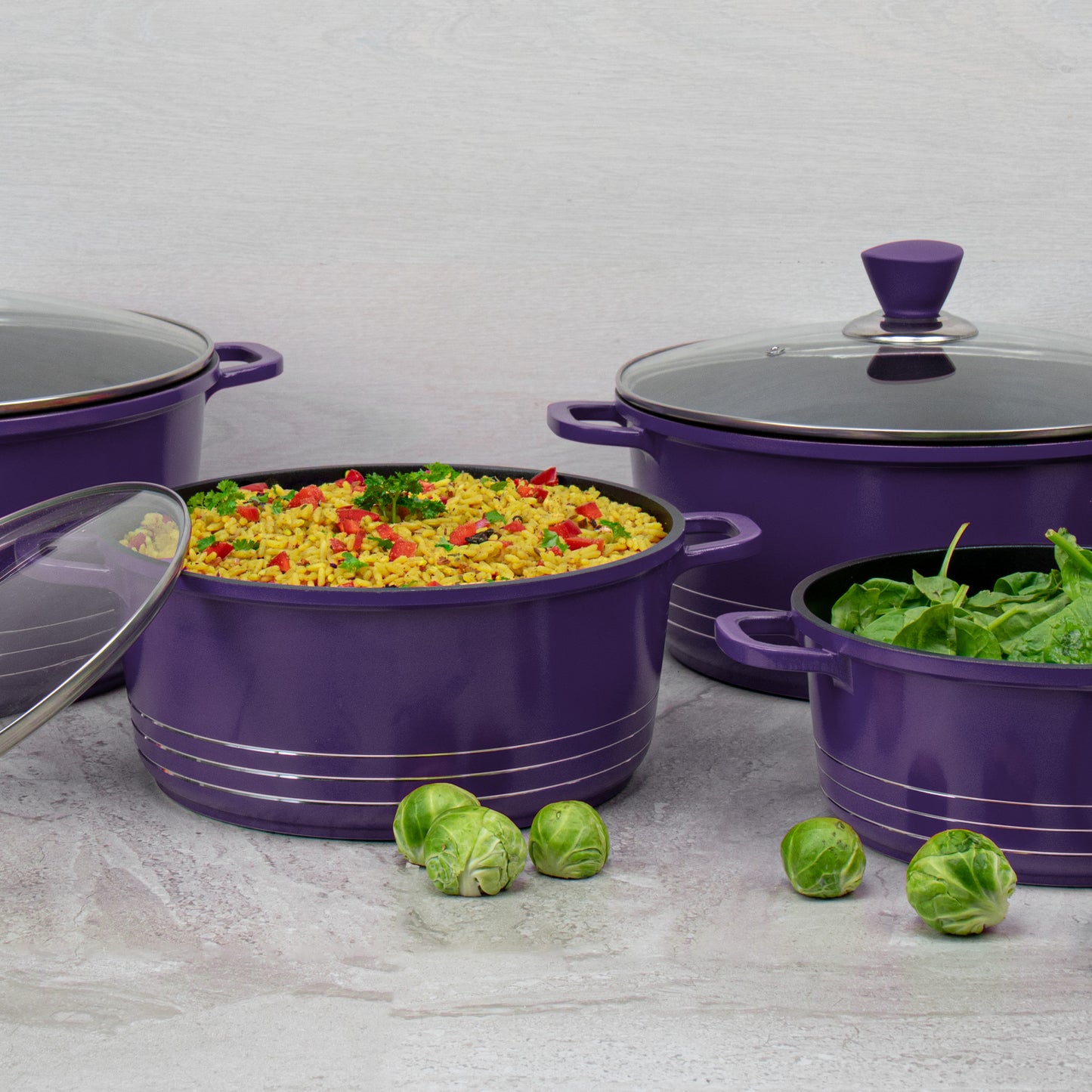 Laria Die-Cast Stockpot Set 4pc