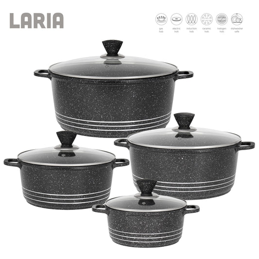 Laria Marbell Die-Cast Stockpot Set 4pc