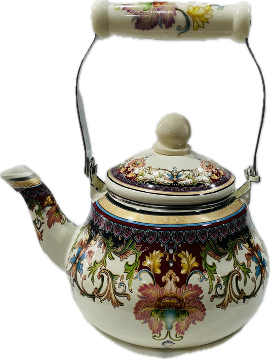 Enamel Floral Teapot  #1