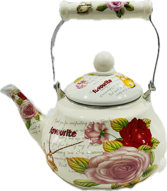 Enamel Floral Teapot #2