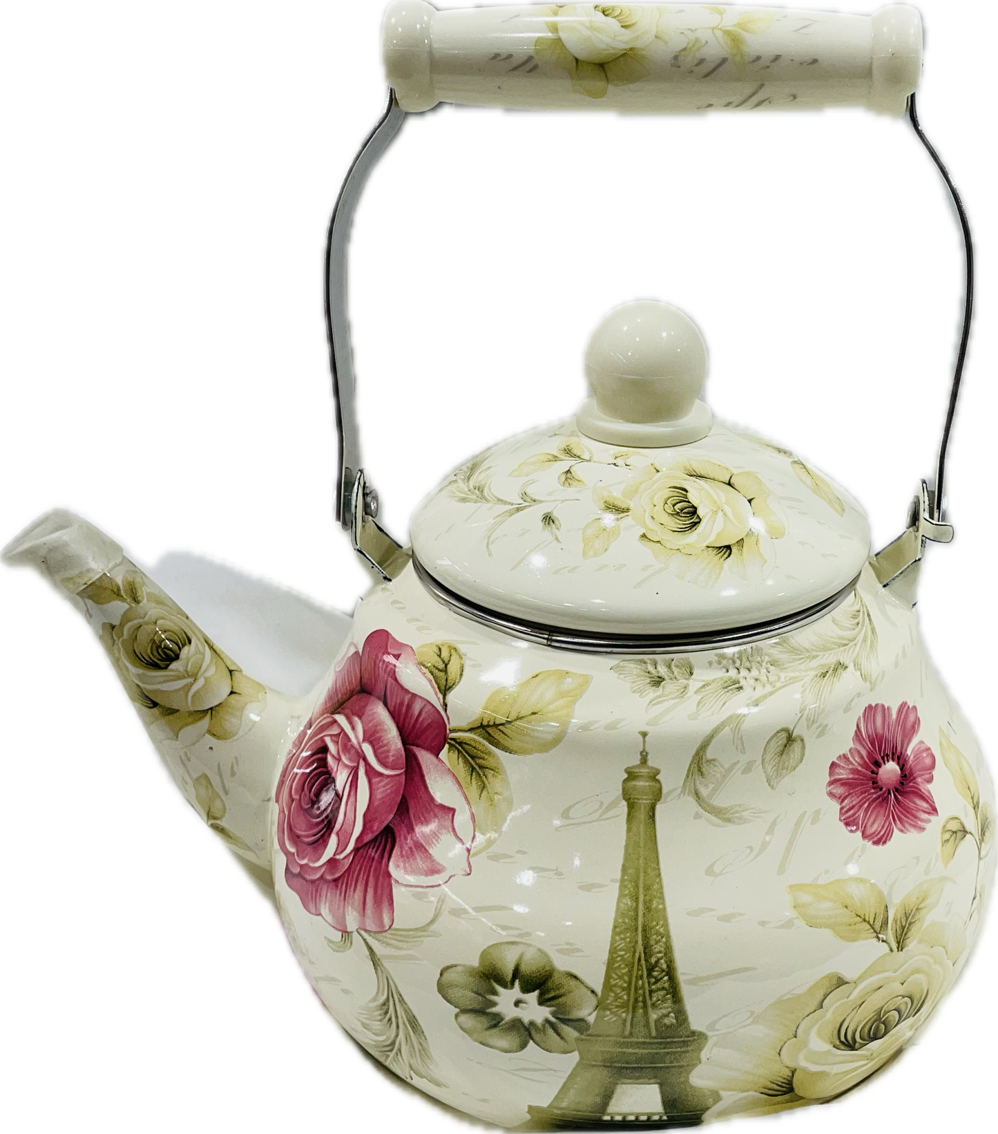 Enamel Floral Teapot #3