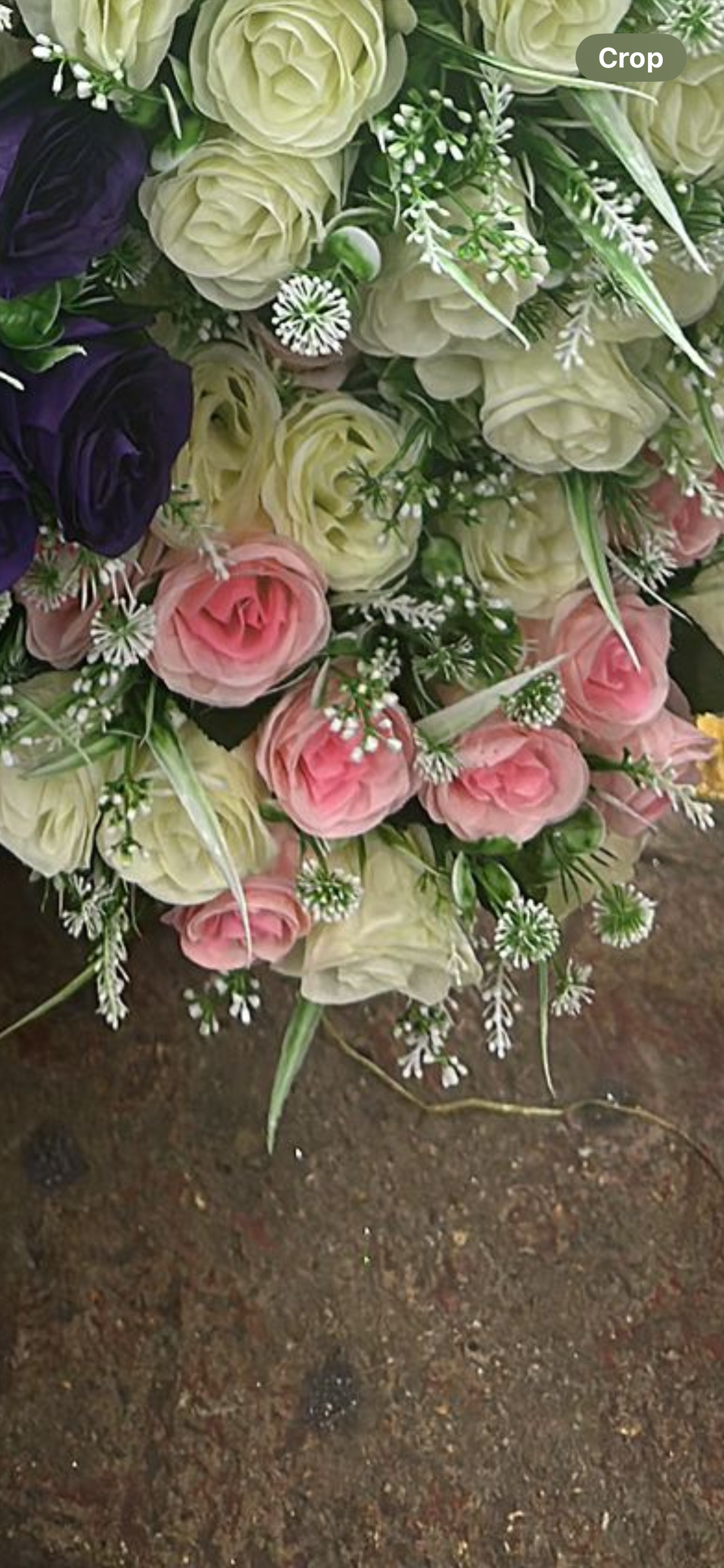 Ivory and Pink rose bunch